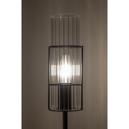Markslöjd 108556 - Stona lampa TUBO 1xE14/40W/230V 65 cm crno/prozirna