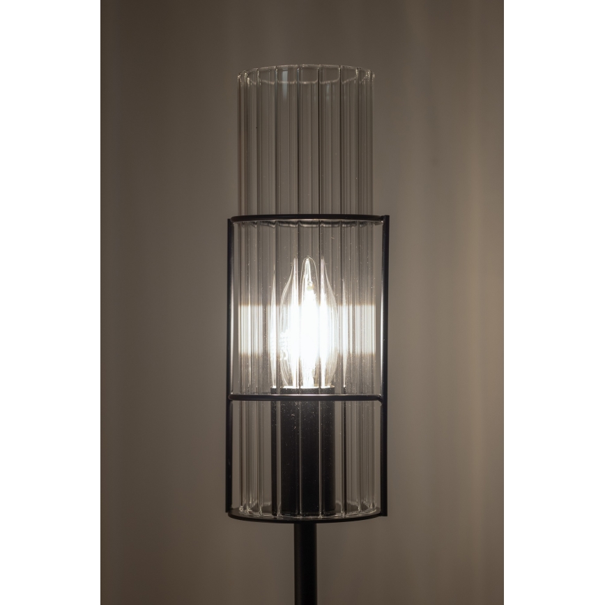 Markslöjd 108556 - Stona lampa TUBO 1xE14/40W/230V 65 cm crno/prozirna