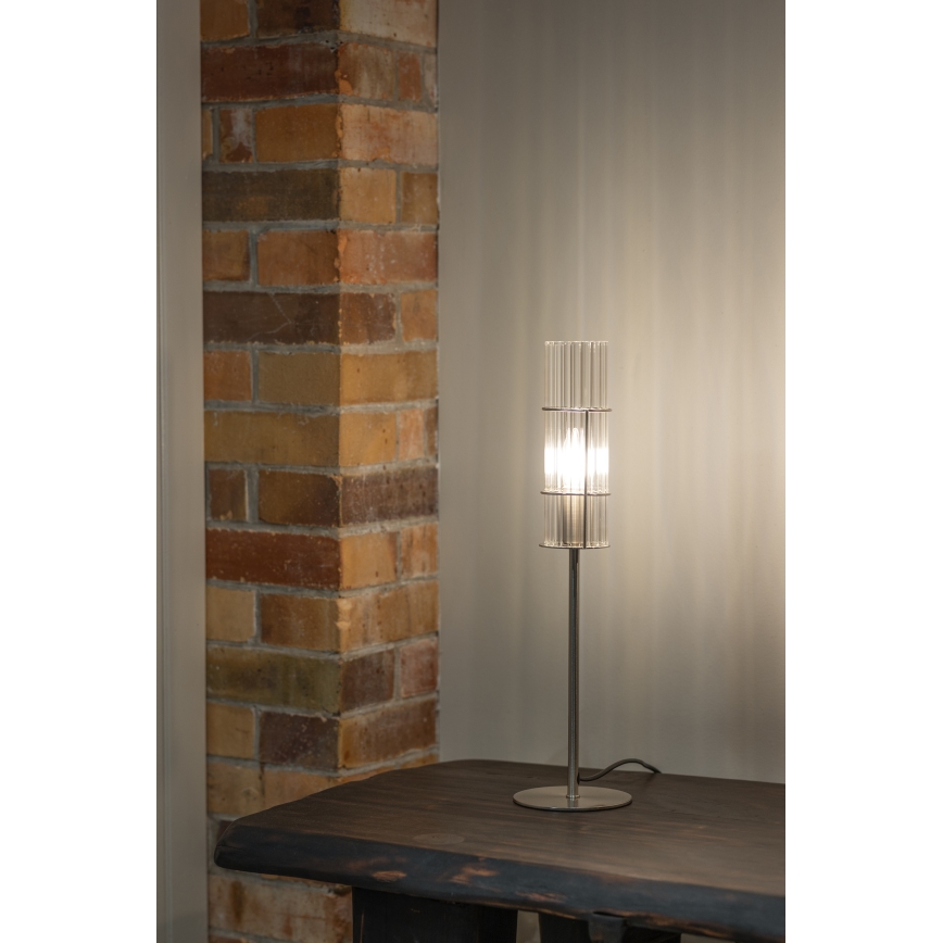 Markslöjd 108557 - Stona lampa TUBO 1xE14/40W/230V 50 cm sjajni krom/prozirna