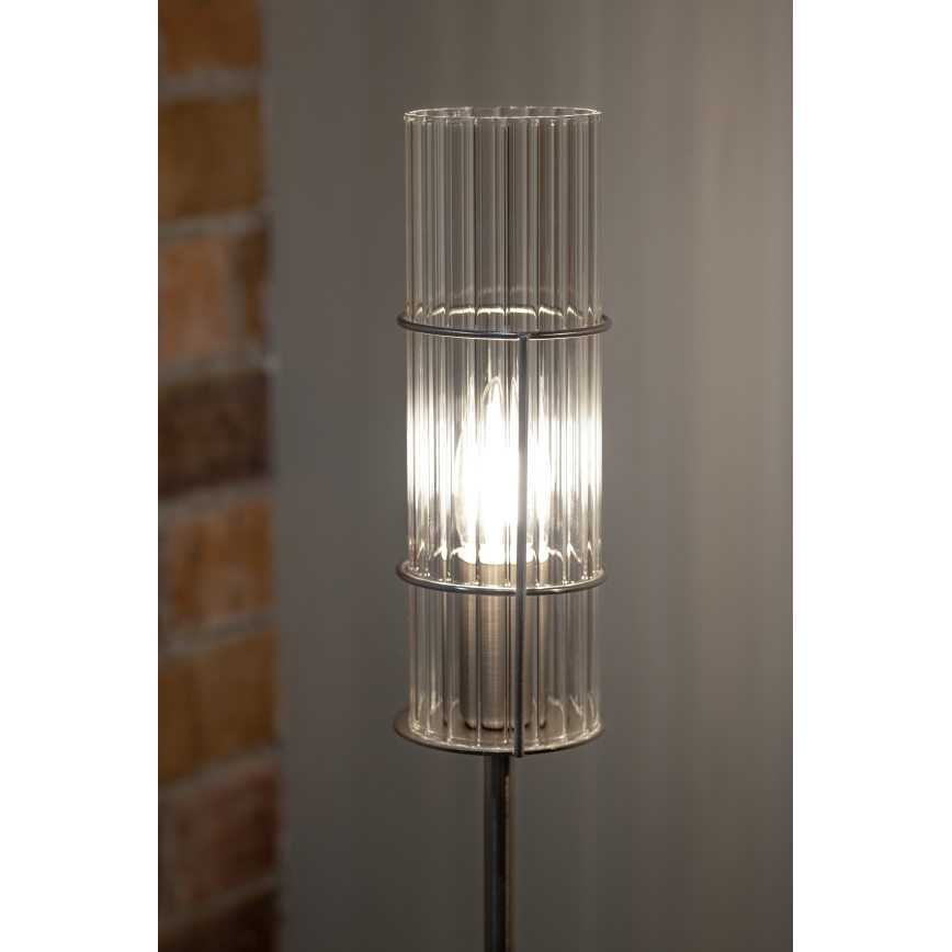 Markslöjd 108557 - Stona lampa TUBO 1xE14/40W/230V 50 cm sjajni krom/prozirna