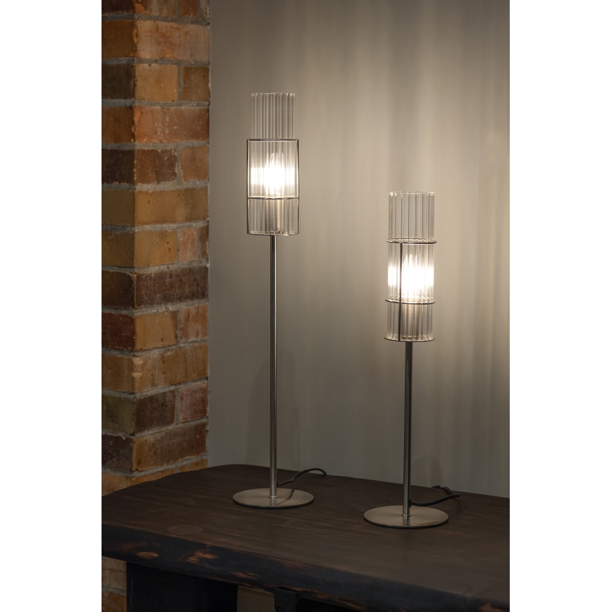 Markslöjd 108557 - Stona lampa TUBO 1xE14/40W/230V 50 cm sjajni krom/prozirna