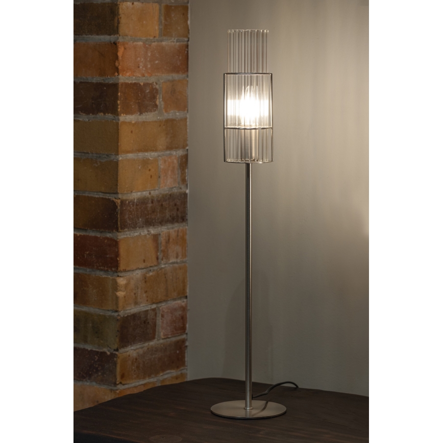 Markslöjd 108558 - Stona lampa TUBO 1xE14/40W/230V 65 cm sjajni krom/prozirna