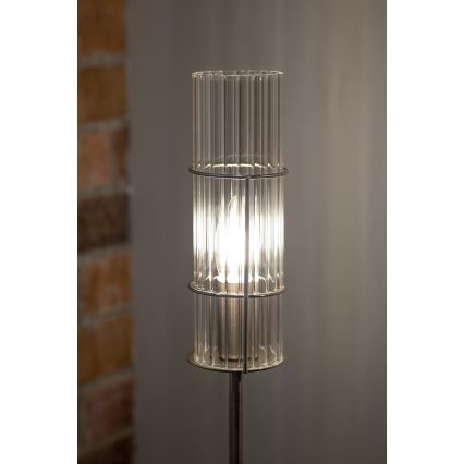 Markslöjd 108558 - Stona lampa TUBO 1xE14/40W/230V 65 cm sjajni krom/prozirna