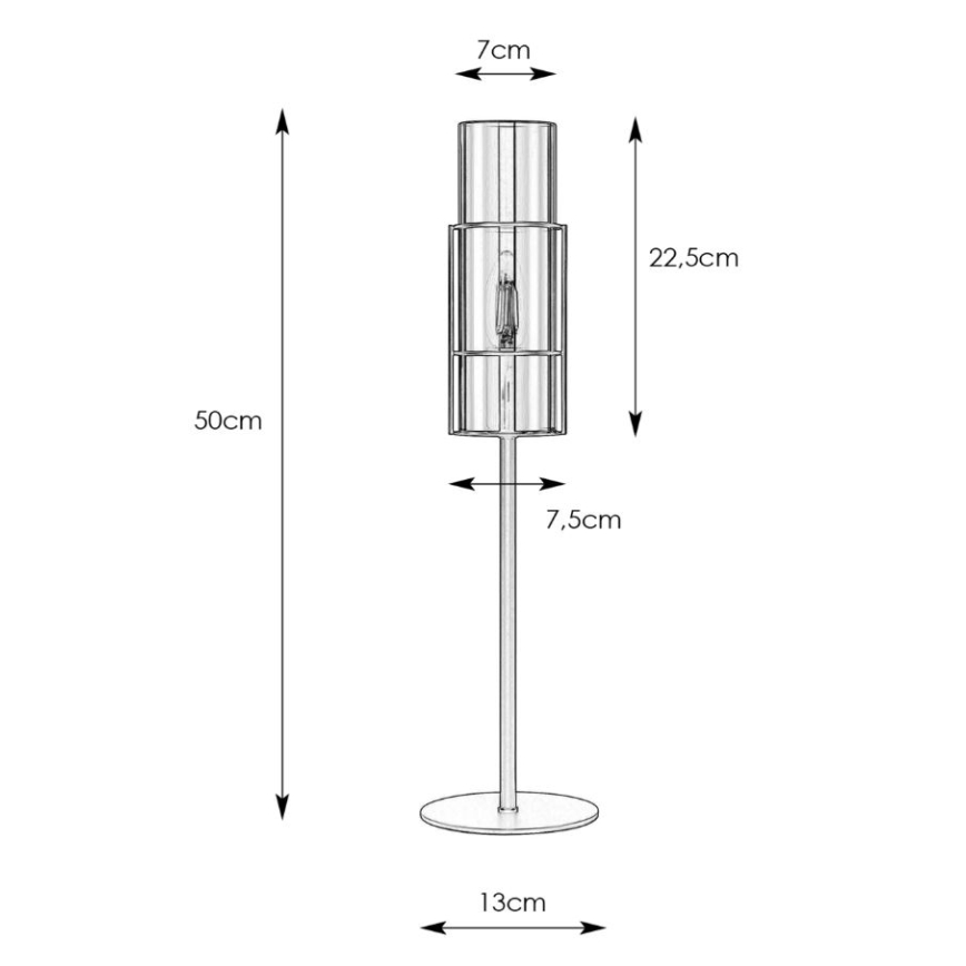 Markslöjd 108559 - Stona lampa TUBO 1xE14/40W/230V 50 cm crno