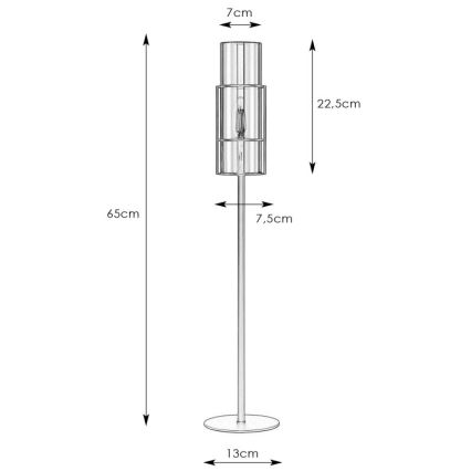 Markslöjd 108560 - Stona lampa TORCIA 1xE14/40W/230V 65 cm crno