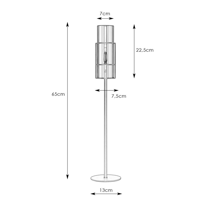 Markslöjd 108560 - Stona lampa TORCIA 1xE14/40W/230V 65 cm crno