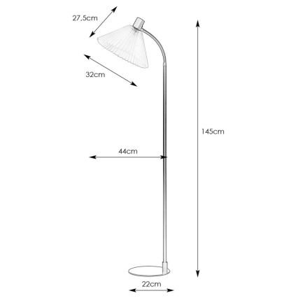 Markslöjd 108568 - Podna lampa MIRA 1xE27/40W/230V crno