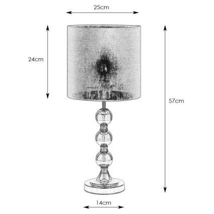 Markslöjd 108575 - Stona lampa OCTO 1xE27/40W/230V bež/crno