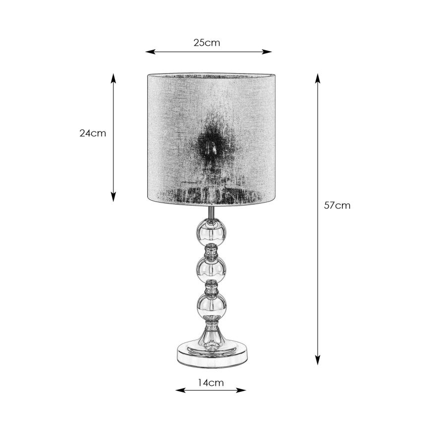 Markslöjd 108575 - Stona lampa OCTO 1xE27/40W/230V bež/crno