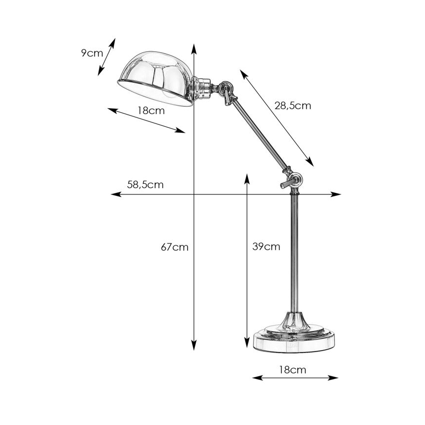Markslöjd 108584 - Stona lampa PORTLAND 1xE27/40W/230V crno