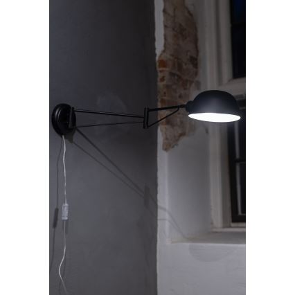 Markslöjd 108587 - Zidna lampa PORTLAND 1xE27/40W/230V crno