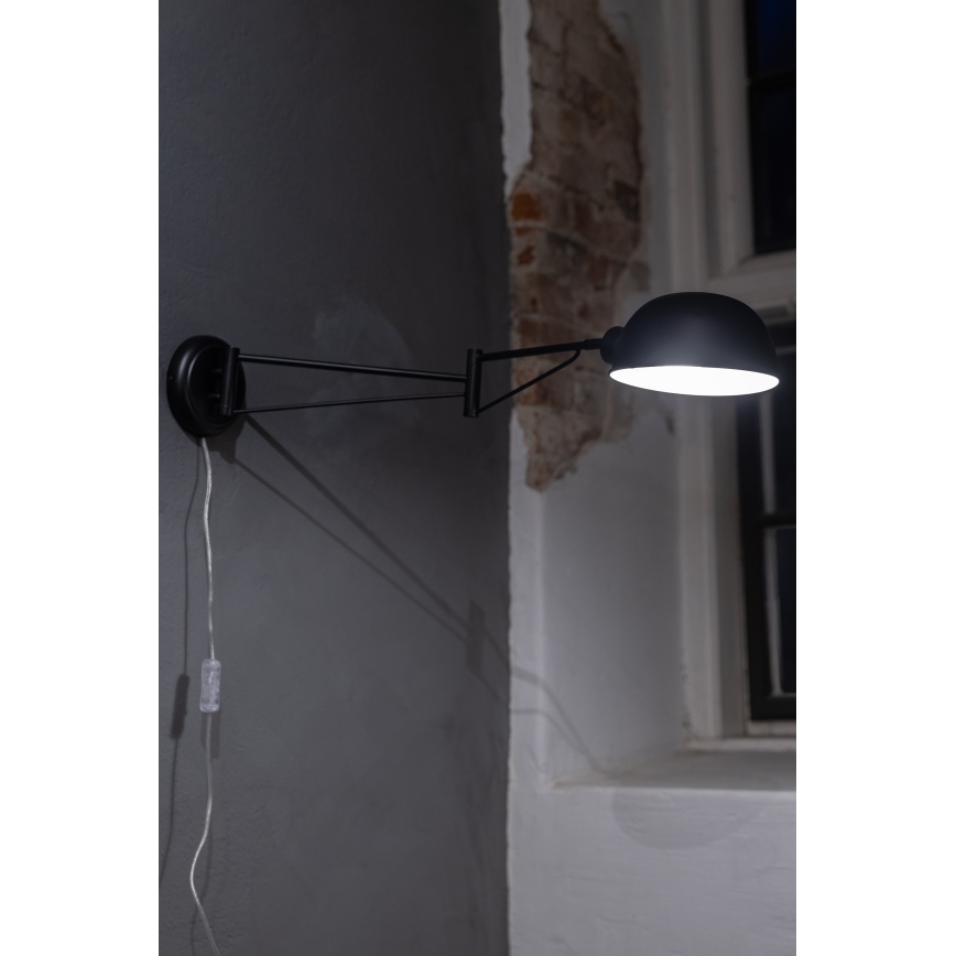 Markslöjd 108587 - Zidna lampa PORTLAND 1xE27/40W/230V crno