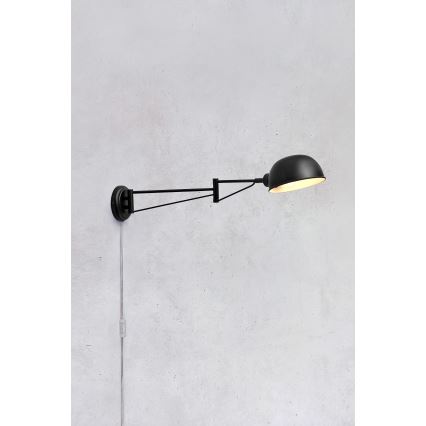 Markslöjd 108587 - Zidna lampa PORTLAND 1xE27/40W/230V crno