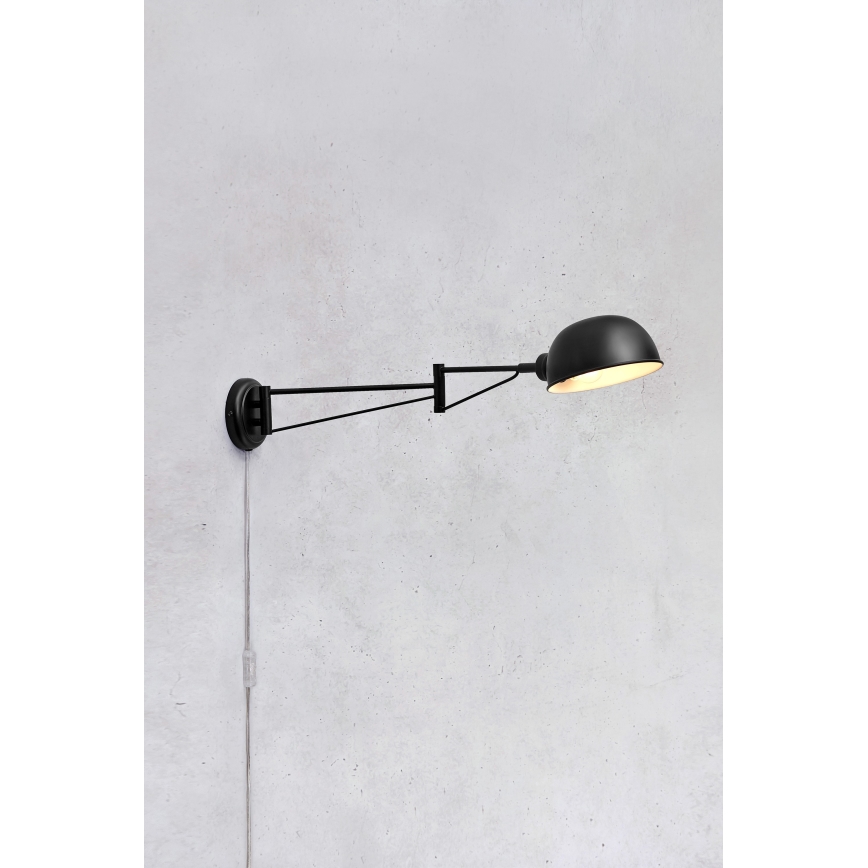 Markslöjd 108587 - Zidna lampa PORTLAND 1xE27/40W/230V crno