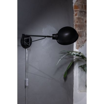Markslöjd 108587 - Zidna lampa PORTLAND 1xE27/40W/230V crno