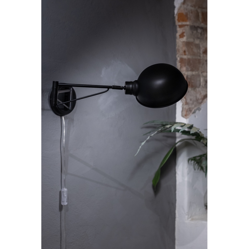 Markslöjd 108587 - Zidna lampa PORTLAND 1xE27/40W/230V crno