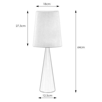 Markslöjd 108597 - Stona lampa CONUS 1xE14/40W/230V bela/crno