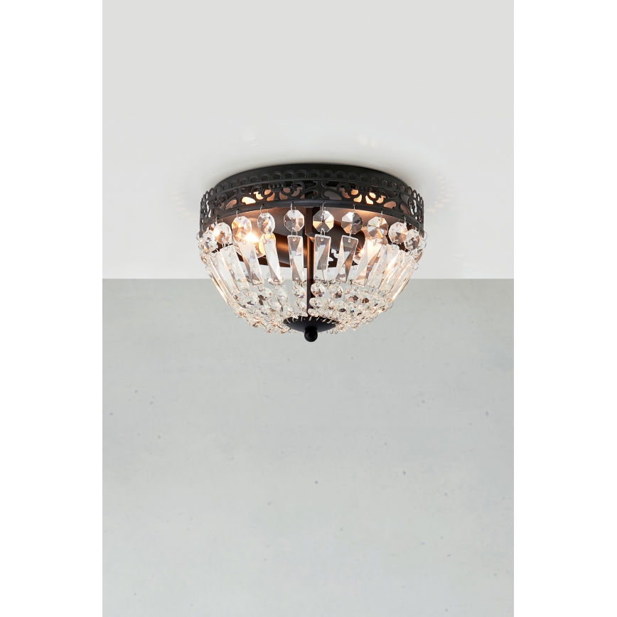 Markslöjd 108598 - Plafonjera ETIENNE 2xE14/40W/230V crno