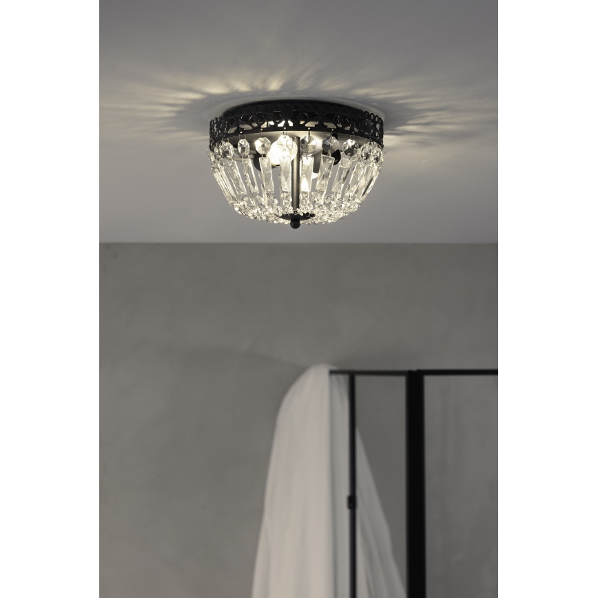 Markslöjd 108598 - Plafonjera ETIENNE 2xE14/40W/230V crno
