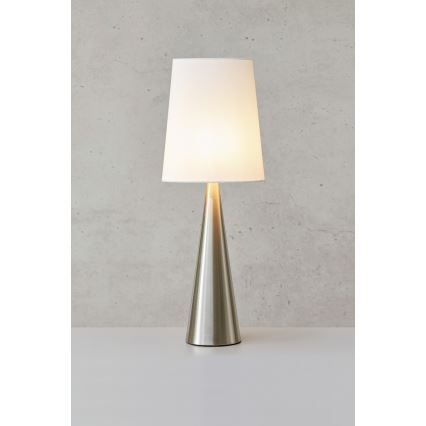 Markslöjd 108624 - Stona lampa CONUS 1xE14/40W/230V bela/mat krom