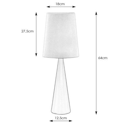 Markslöjd 108624 - Stona lampa CONUS 1xE14/40W/230V bela/mat krom
