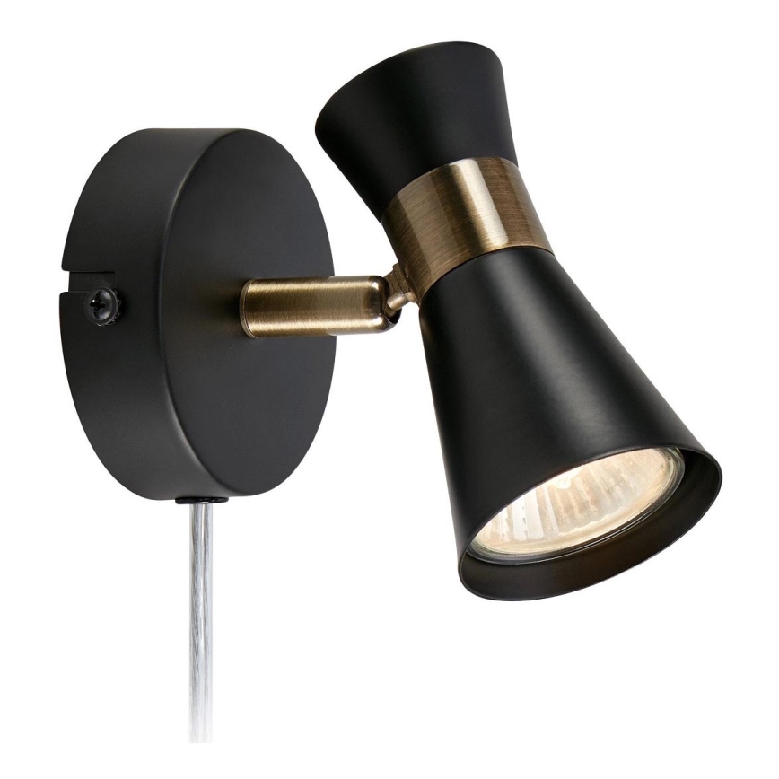 Markslöjd 108625 - Zidna reflektorska lampa FOLIE 1xGU10/7W/230V crno/mesing