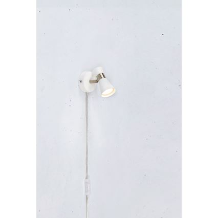Markslöjd 108627- Zidna reflektorska lampa FOLIE 1xGU10/7W/230V bela/mat krom