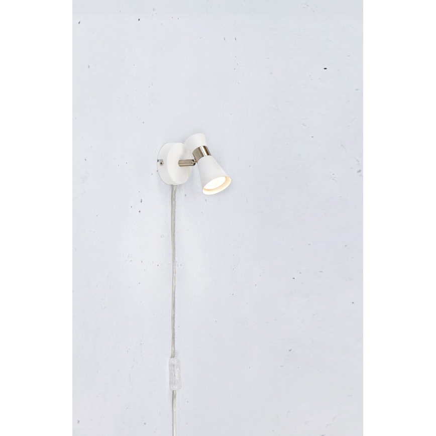 Markslöjd 108627- Zidna reflektorska lampa FOLIE 1xGU10/7W/230V bela/mat krom