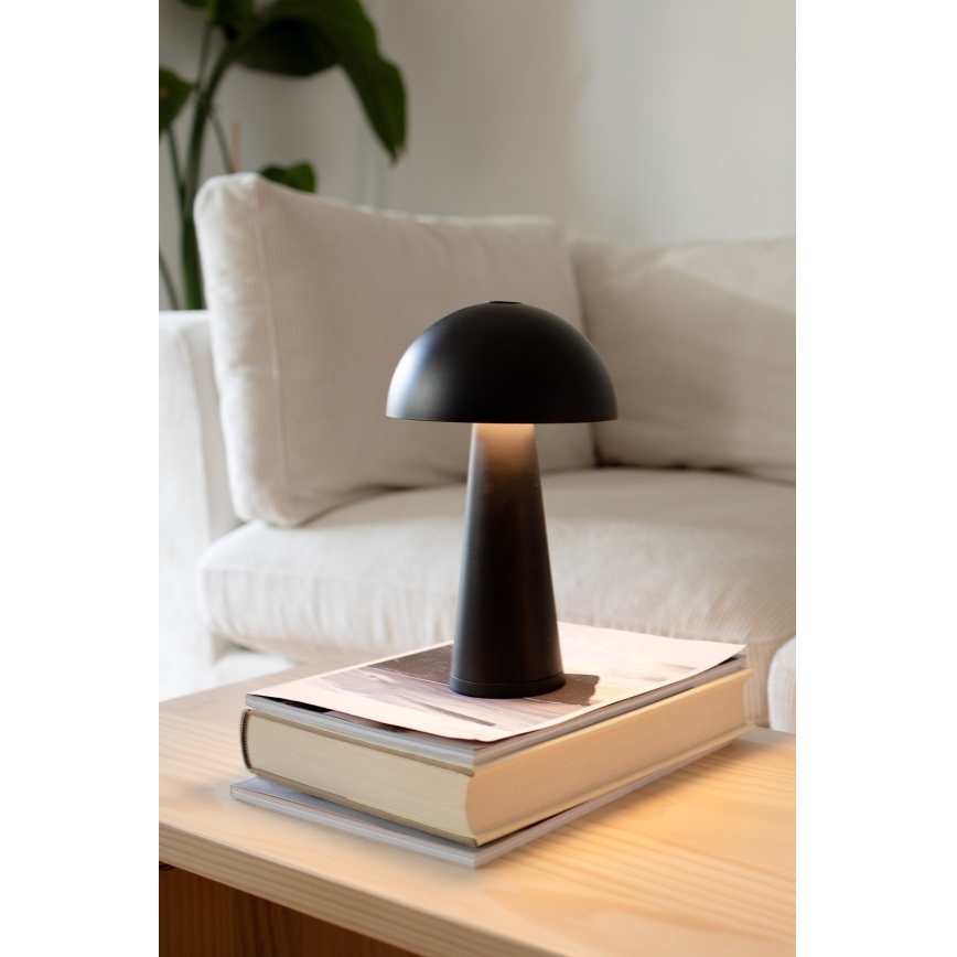 Markslöjd 108655 - LED Prigušiva punjiva lampa FUNGI LED/1,5W/5V IP44 crno