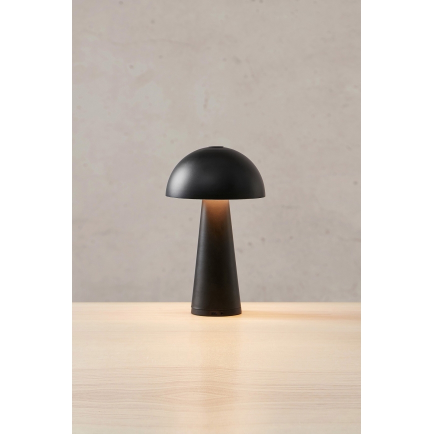Markslöjd 108655 - LED Prigušiva punjiva lampa FUNGI LED/1,5W/5V IP44 crno