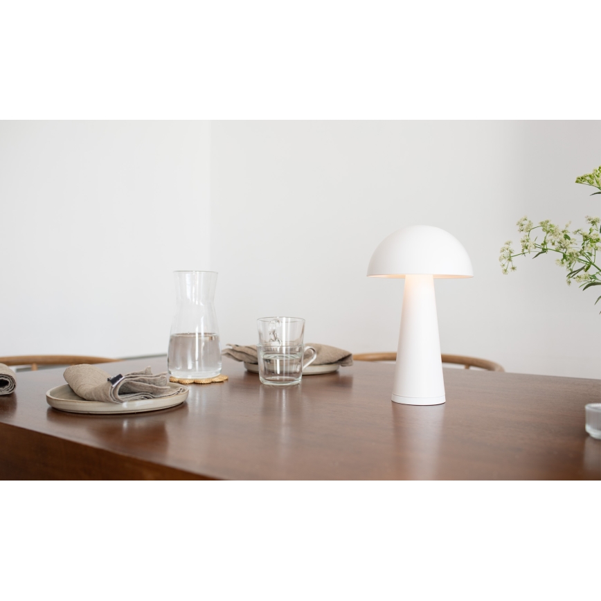 Markslöjd 108656 - LED Prigušiva punjiva lampa FUNGI LED/1,5W/5V IP44 bela