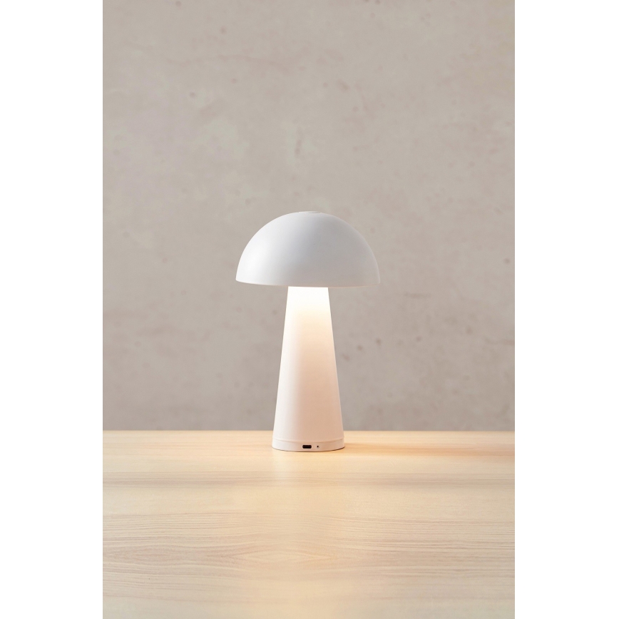 Markslöjd 108656 - LED Prigušiva punjiva lampa FUNGI LED/1,5W/5V IP44 bela