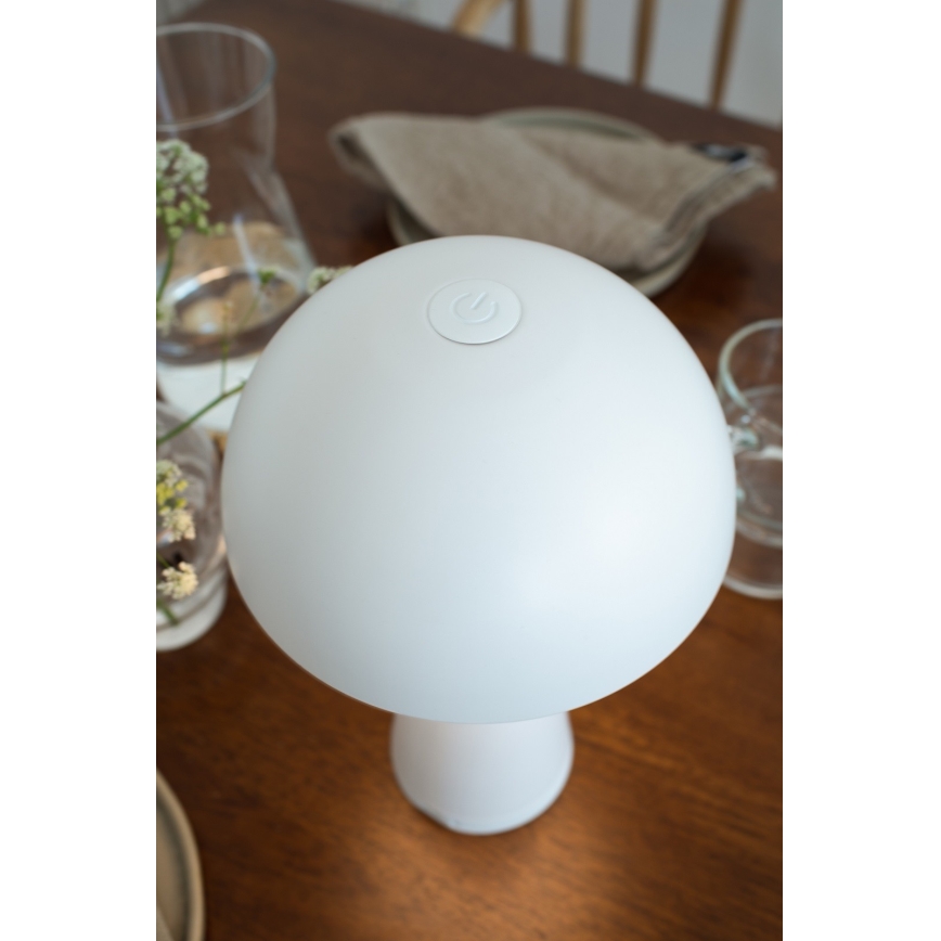 Markslöjd 108656 - LED Prigušiva punjiva lampa FUNGI LED/1,5W/5V IP44 bela