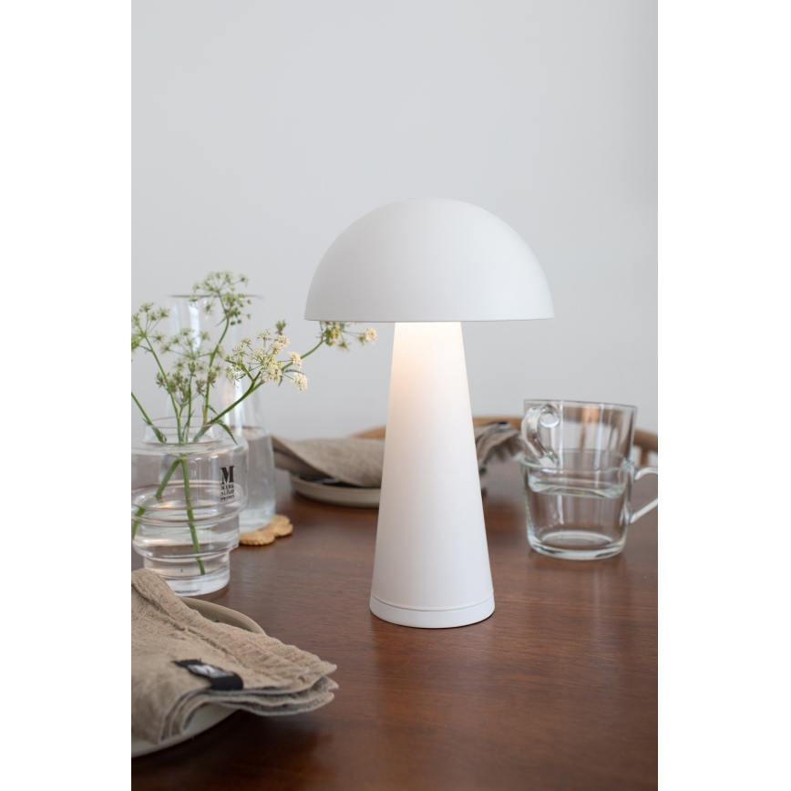 Markslöjd 108656 - LED Prigušiva punjiva lampa FUNGI LED/1,5W/5V IP44 bela