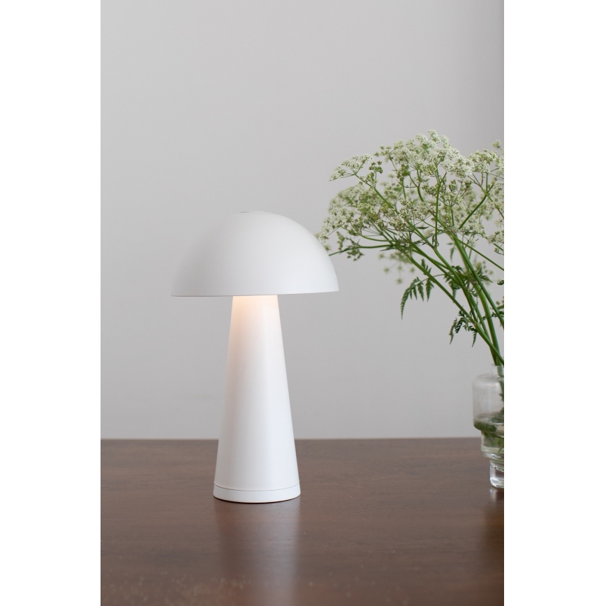 Markslöjd 108656 - LED Prigušiva punjiva lampa FUNGI LED/1,5W/5V IP44 bela