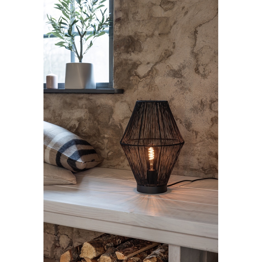 Markslöjd 108666 - Stona lampa CASA 1xE27/40W/230V crno