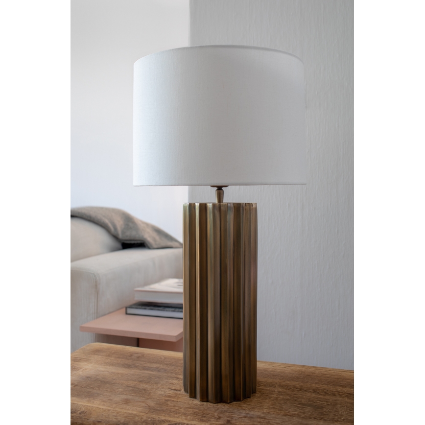 Markslöjd 108669 - Stona lampa HASHIRA 1xE27/40W/230V bela/mesing