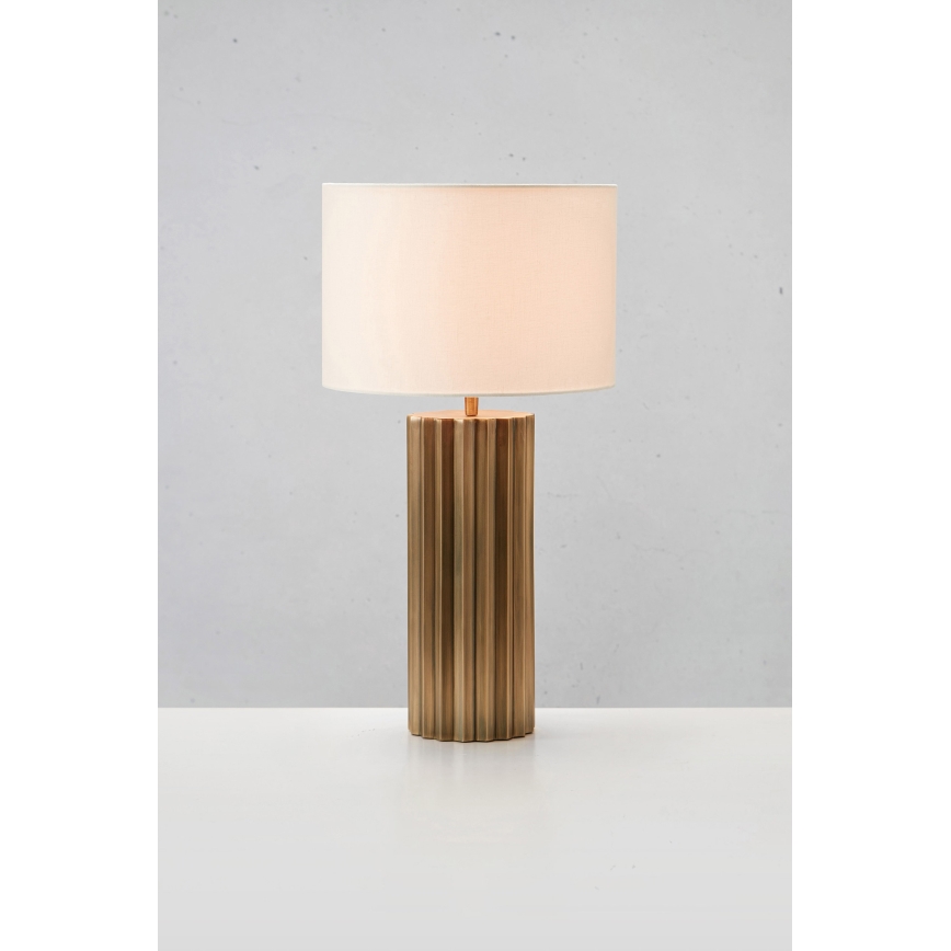 Markslöjd 108669 - Stona lampa HASHIRA 1xE27/40W/230V bela/mesing