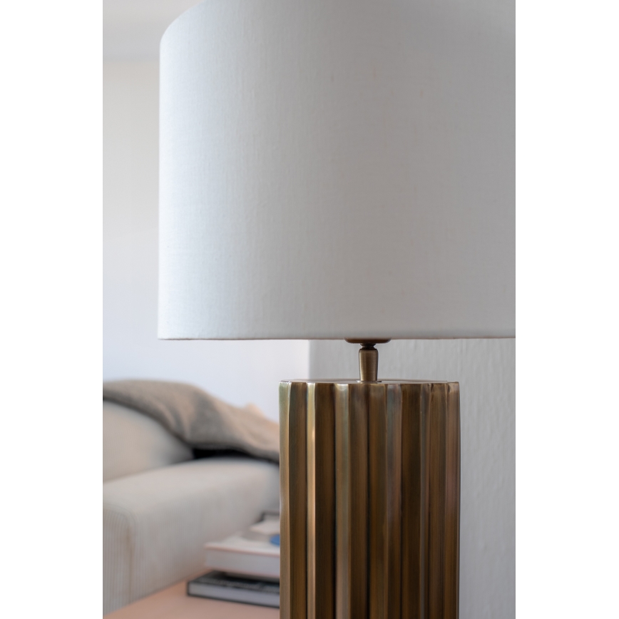 Markslöjd 108669 - Stona lampa HASHIRA 1xE27/40W/230V bela/mesing