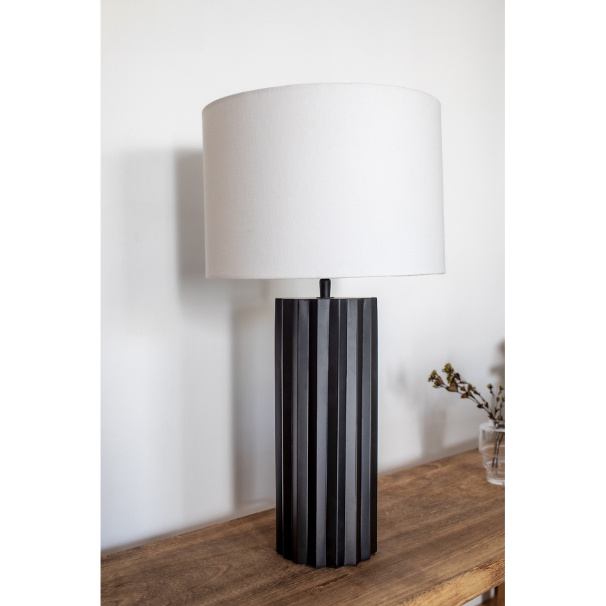 Markslöjd 108670 - Stona lampa HASHIRA 1xE27/40W/230V bela/crno