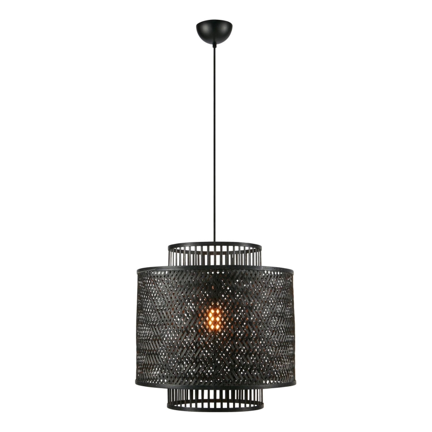 Markslöjd 108676 - Luster na sajli STRATI 1xE27/40W/230V crno/bambus