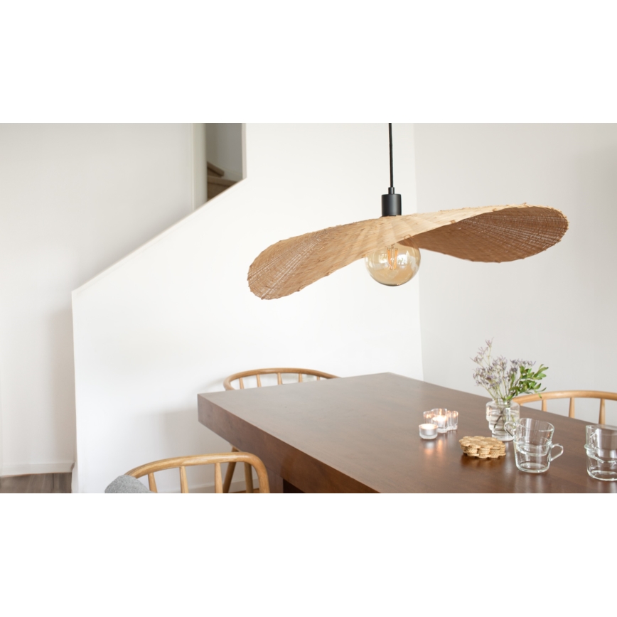Markslöjd 108677 - Luster na sajli RAYO 1xE27/40W/230V bež/bambus