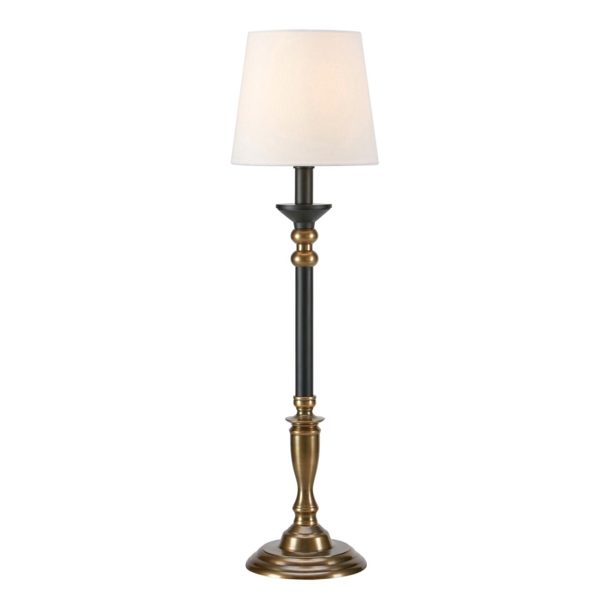 Markslöjd 108679 - Stona lampa GENT 1xE27/40W/230V mesing/crno/bela
