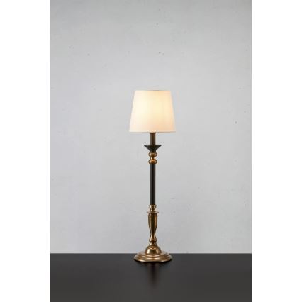 Markslöjd 108679 - Stona lampa GENT 1xE27/40W/230V mesing/crno/bela
