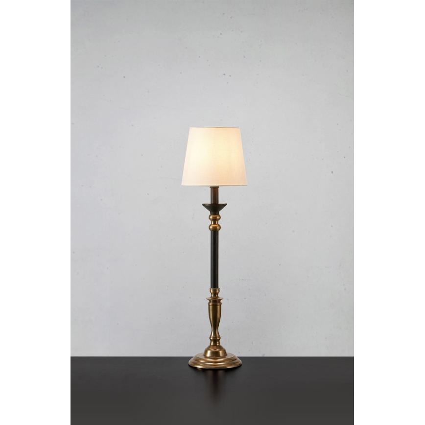Markslöjd 108679 - Stona lampa GENT 1xE27/40W/230V mesing/crno/bela