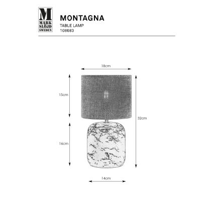 Markslöjd 108683 - Stona lampa MONTAGNA 1xE14/40W/230V 32 cm bež/crno