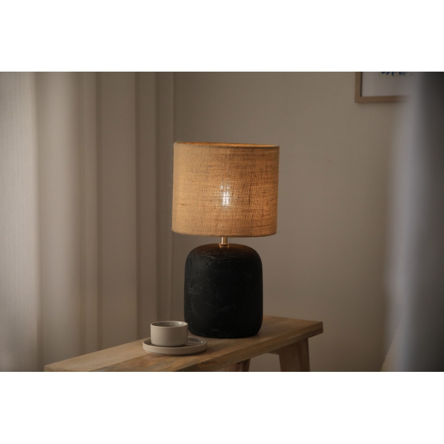 Markslöjd 108684 - Stona lampa MONTAGNA 1xE14/40W/230V 45 cm bež/crno