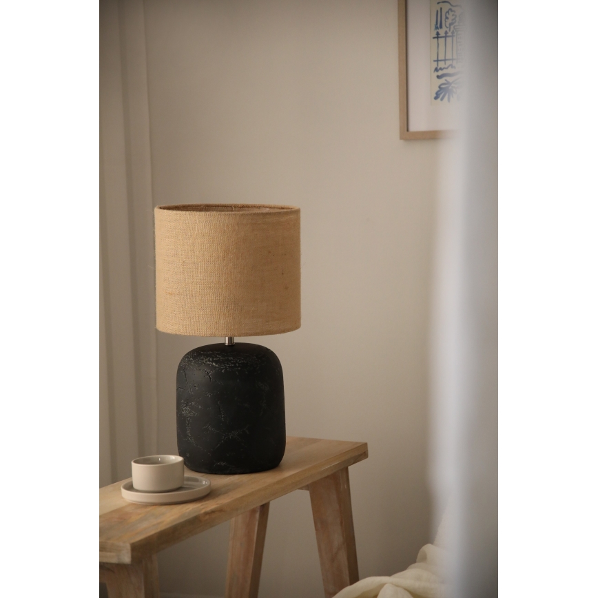 Markslöjd 108684 - Stona lampa MONTAGNA 1xE14/40W/230V 45 cm bež/crno