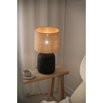 Markslöjd 108684 - Stona lampa MONTAGNA 1xE14/40W/230V 45 cm bež/crno