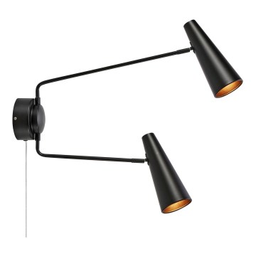 Markslöjd 108690 - Zidna lampa PEAK 2xE14/40W/230V crno